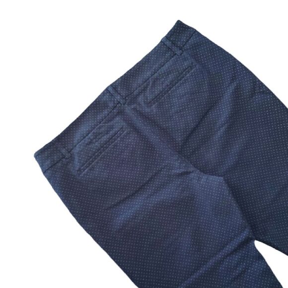 Hilary Radley Blue White Polka Dot Mid Rise Chino Capri Pants Size 10 - Picture 6 of 8